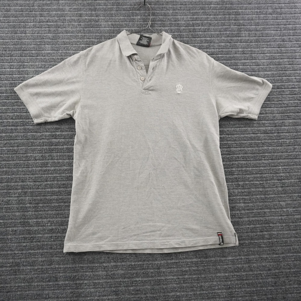 Vintage 00s Southpole Polo Shirt Mens Size M Gray Short Sleeve Logo Pique